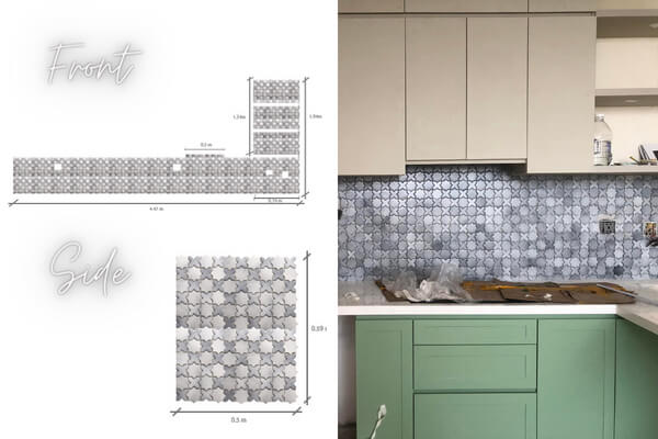 kitchen backsplash drawing