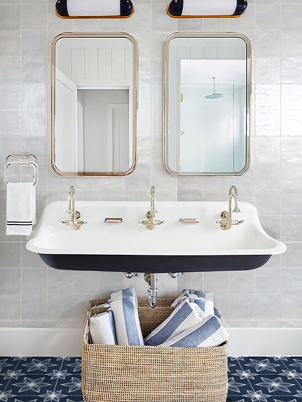 pearl white mallorca tile for bathroom wall