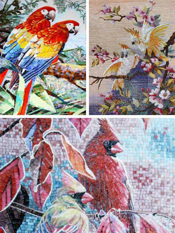 Parrot Pattern Mosaic Art
