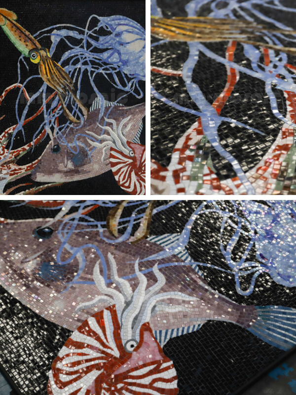 Underwater Ocean World Pattern Mosaic Art