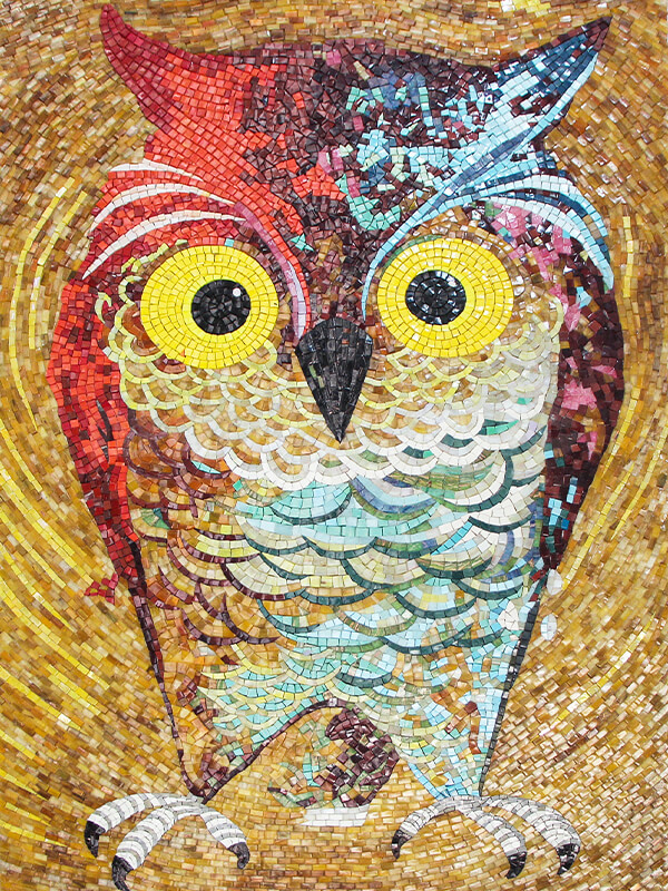 Owl Pattern Mosaic Art