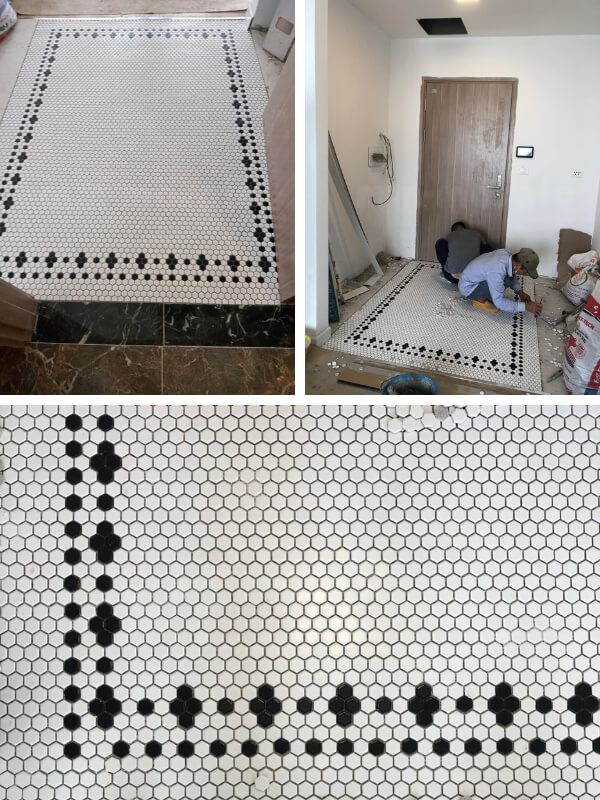 hexagon mosaic tile