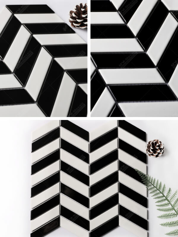 black and white chevron tile supplier