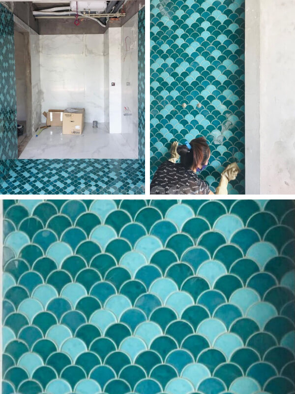 moroccan fish scale tile for wall