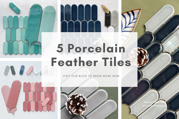 porcelain feather mosaic tile wholesale