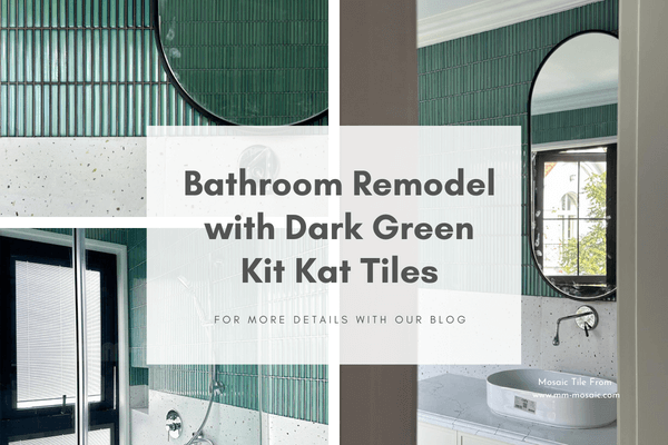 dark green finger tiles for bathroom remodel project