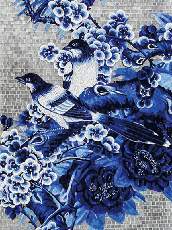 Blue Birds Mosaic Pattern A Symphony of Blue