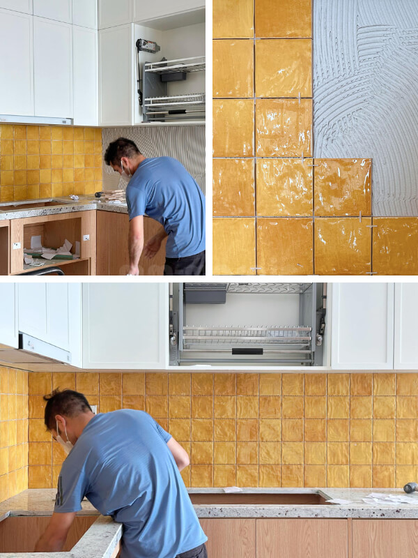 square tile backsplash ideas