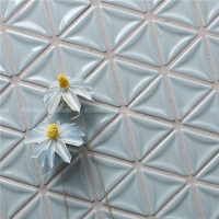 Keramik Mosaik Fliese HELLBLAU 21 Stk 10x10cm Dicke 4mm MT20c 