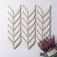 MUSTER Keramik Mosaik Fliesen Weiss Flower 