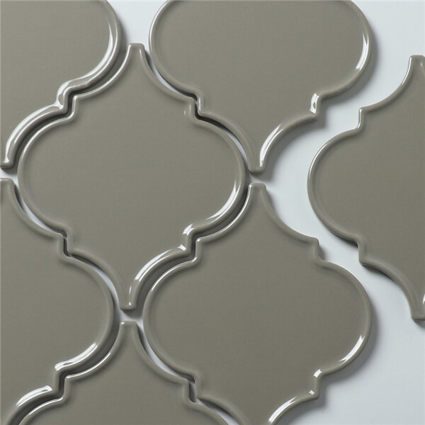Premium Grey Lantern Ceramic Tile Arabesque Tile for Kitchen Backsplash