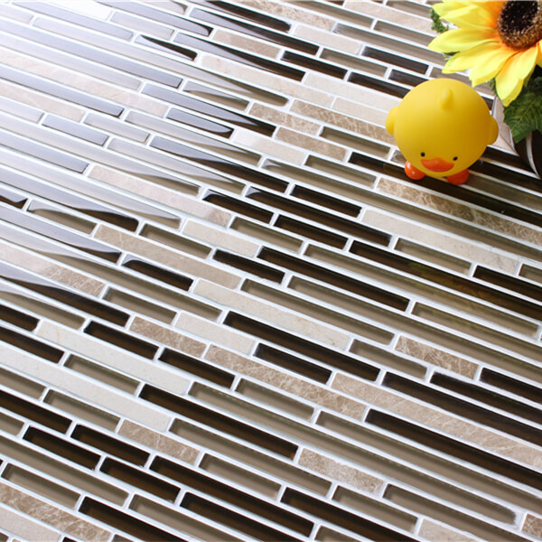 Superb Quality Blended Long Strip Mosaic Tiles Wholesale