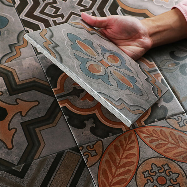 Wholesale 8x8 Decorative Wall Tiles, Floral Pattern Floor Tile