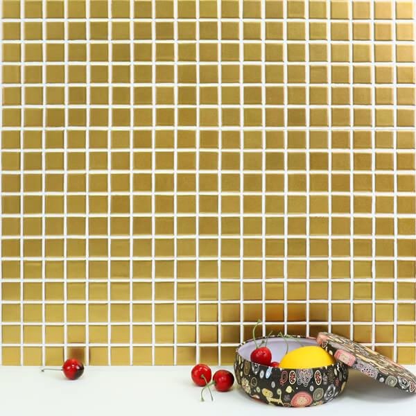 1 X1 Tile Mat - 1 quot x1 quot matte square golden ceramic mosaic tile wholesale china 1 X1 Tile Mat - 1 quot x1 quot matte square golden ceramic mosaic tile wholesale china
