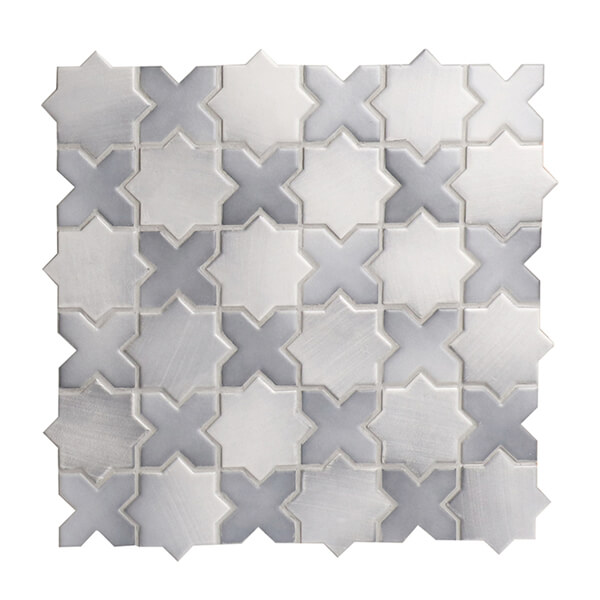 Style selections artistic mosaic classic gradient grey star cross 