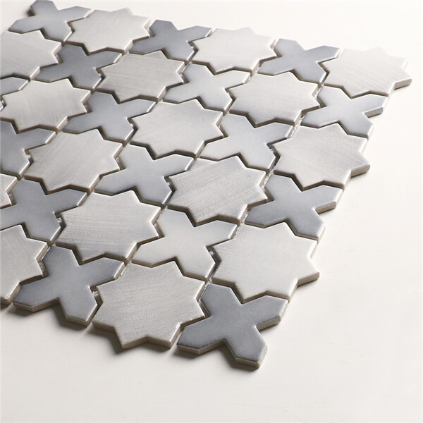 Style selections artistic mosaic classic gradient grey star cross 