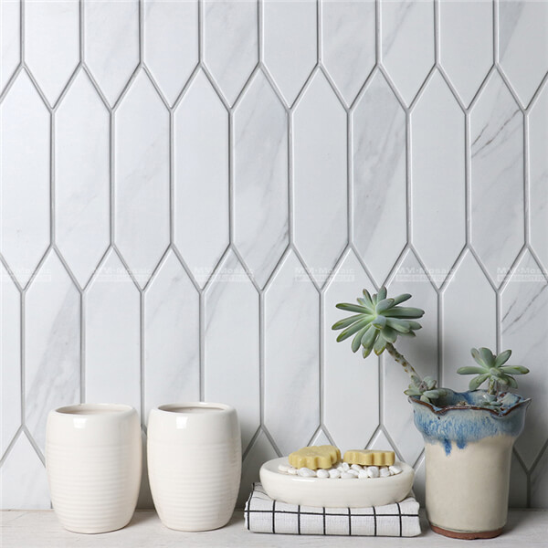 long hexagon backsplash