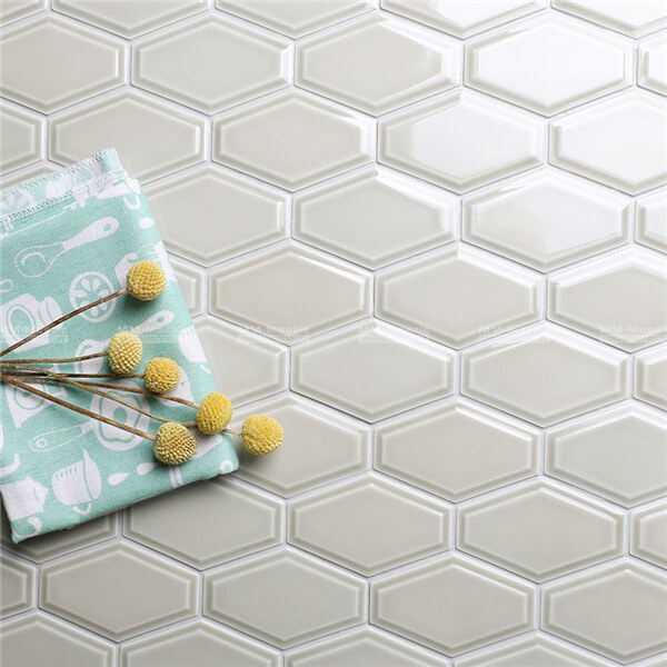 long hexagon backsplash