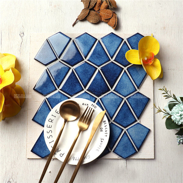 Factory Direct Supply Glazed Finish Diamond Mosaic Tile For Shower