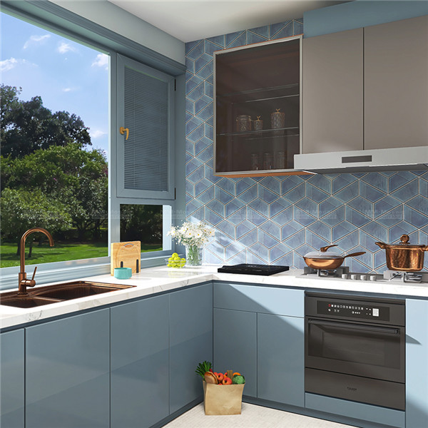 Uneven Surface Porcelain Larger Trapezoid Mosaic Tiles For Backsplash Project MMMosaic