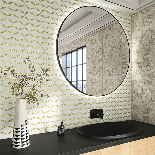 Wholesale Water Jet Cut Marble Mosaic Tiles for Bathroom Wall Project ...