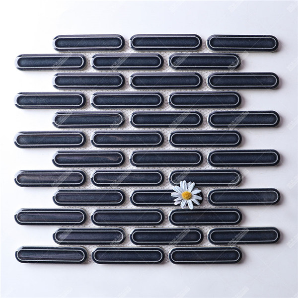 Wholesale Premium Glazed Ceramic Splashback Oval Shape Mosaic Tiles