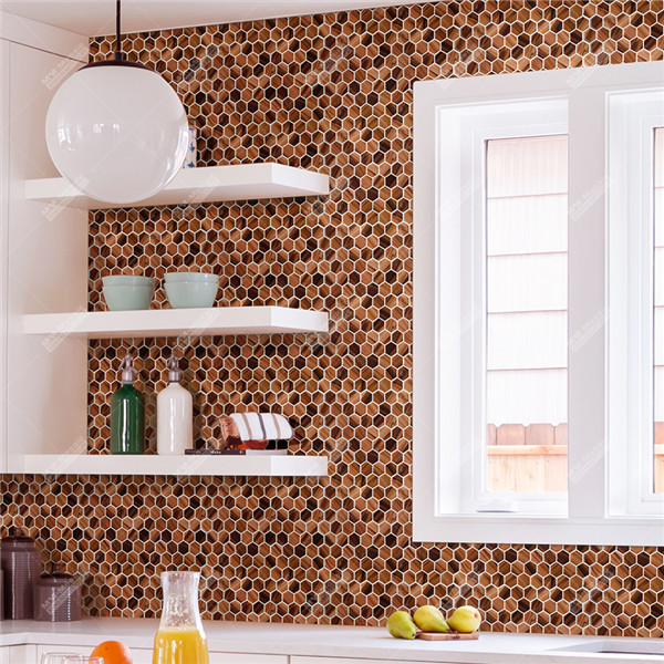 Wholesale Cheap 1mm Hexagon PVC Vinyl Stick On Peel And Stick Kitchen ...