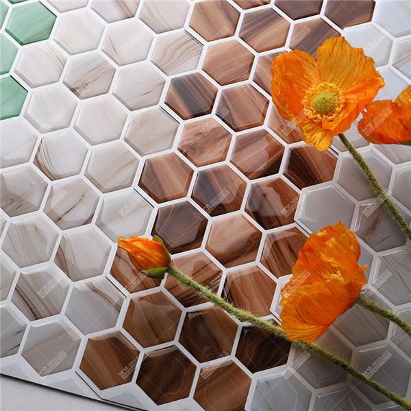 Wholesale Cheap 1mm Hexagon PVC Vinyl Stick On Peel And Stick Kitchen ...