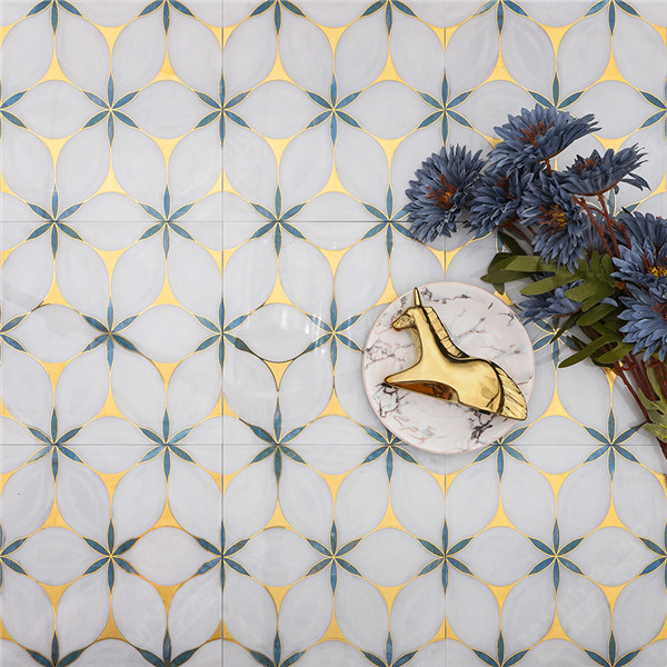 Wholesale 200x200mm Waterjet Flower Pattern Porcelain