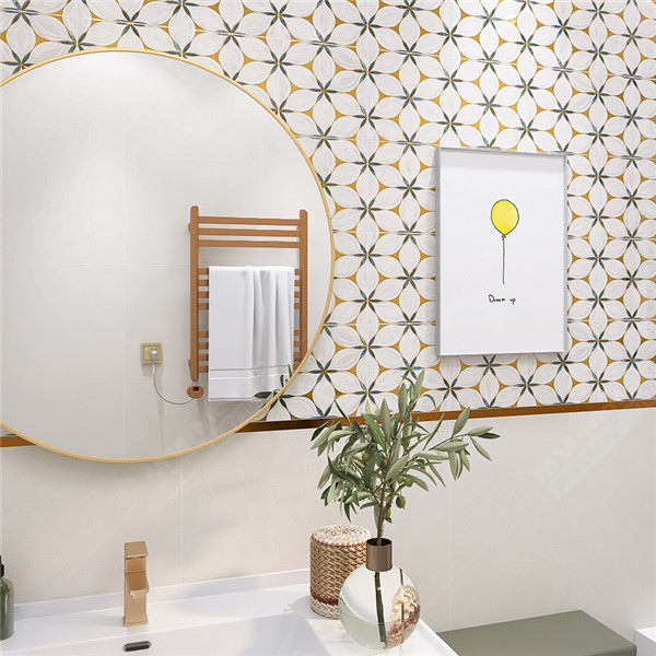 Wholesale 200x200mm Waterjet Flower Pattern Porcelain