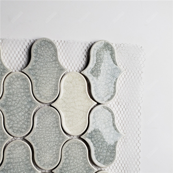 Wholesale Concave Ice-crackle Porcelain Arabesque Mosaic Tiles for ...