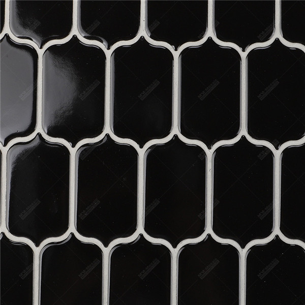 Foshan Distributor Price Moroccan Style Porcelain Mosaic Black
