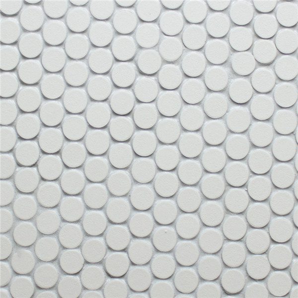 Foshan Manufacturer 1" Tiny Ceramic Unglazed Anti-slip White Penny ...