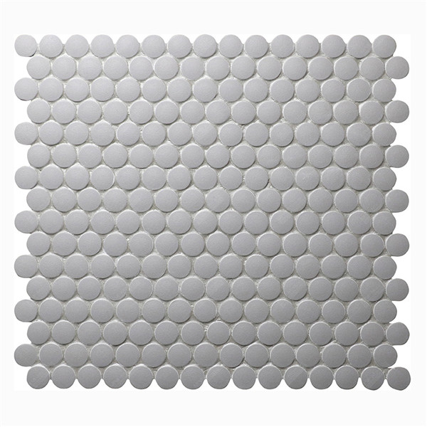 China Wholesale Anti-slip Porcelain 19mm Unglazed Grey Mosaic Penny ...