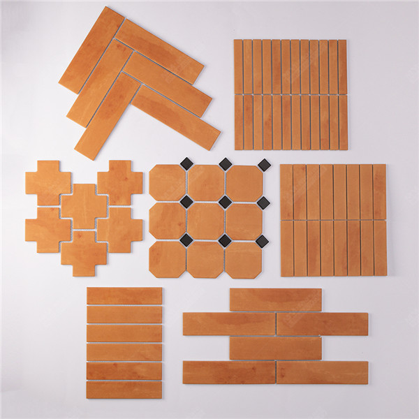 Inkjet Printed 22x145mm Stackbond Finger Porcelain Matte Terracotta ...